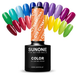 SunOne Lakier Hybrydowy UV LED Zestaw Mix Kolorów 10x5g