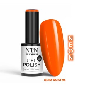 NTN Premium Lakier do Paznokci Hybrydowy 534 Neon Orange pomarańczowy neonowy na lato 5g