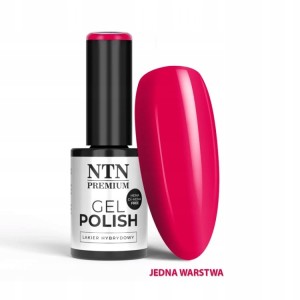 NTN Premium Lakier do Paznokci Hybrydowy 552 Red malinowy czerwony limitowany 5g