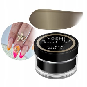 Yoshi Paint Gel Metallic Aurum Żel do zdobień paznokci złoty 5ml