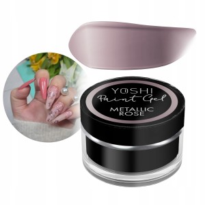 Yoshi Paint Gel Metallic Rose Żel do zdobień paznokci różowy 5ml