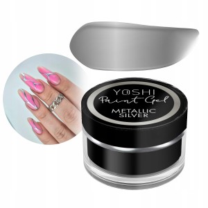 Yoshi Paint Gel Metallic Silver Żel do zdobień paznokci srebrny 5ml