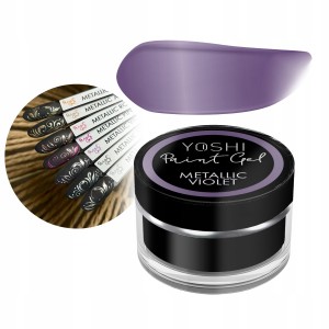 Yoshi Paint Gel Metallic Violet Żel do zdobień paznokci fioletowy 5ml
