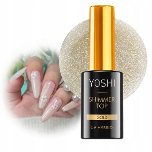 Yoshi Top Shimmer Gold lakier nawierzchniowy złote drobinki 10ml