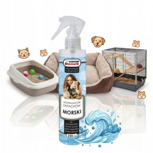 Super Benek Neutralizator zapachów do kuwety i legowisk Morski Spray 250ml