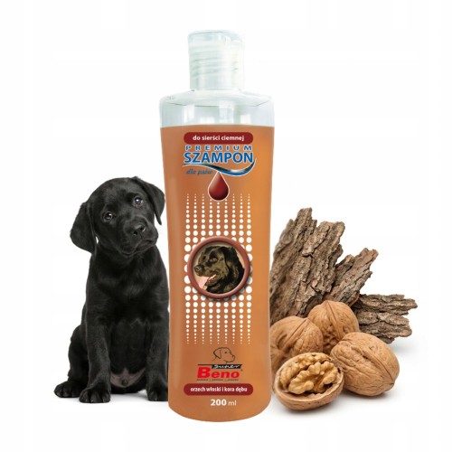 Super Beno Premium Szampon dla Psa do Ciemnej Sierści Orzech 250ml