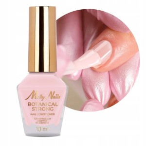 Molly Nails Odżywka Wzmacniająca Botanical Strong Różowa do Lakierów Klasycznych Vinyl Effect Step 3 10ml