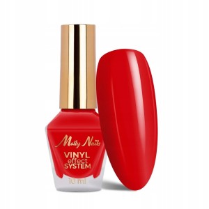 Molly Nails Winylowy Lakier Klasyczny Czerwony Fire Red Vinyl Effect 10ml