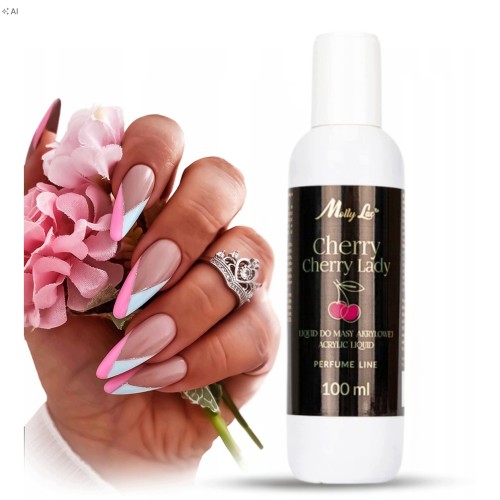 Molly Lac Liquid do Masy Akrylowej Monomer Cherry Lady Wiśnia 100ml