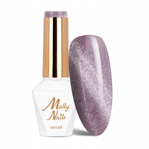 Molly Nails Lakier Hybrydowy Cat Eye Womanity 448 Steel Stalowy wrzosowo-fioletowy 8g