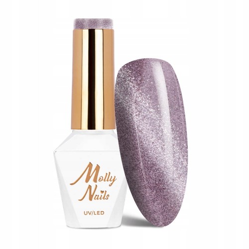 Molly Nails Lakier Hybrydowy Cat Eye Womanity 448 Steel Stalowy wrzosowo-fioletowy 8g