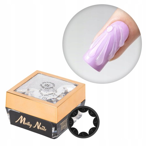 Molly Nails 3D Relief Top Gel Żel do Zdobień No Wipe Milky Rose 5g