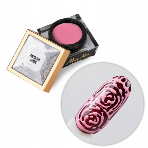Molly Nails Creative Flow Color Gel Antique Rose różowy żel do zdobień paznokci z efekt topnienia 5g