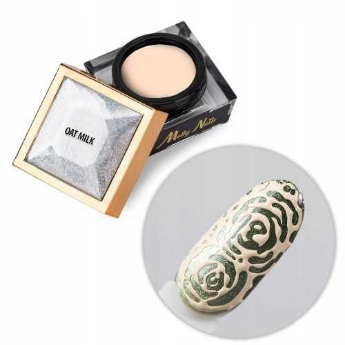 Molly Nails Creative Flow Color Gel Oatmik kramowy biały żel do zdobień paznokci z efekt topnienia 5g