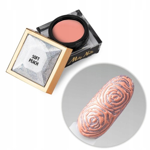 Molly Nails Creative Flow Color Gel Soft Peach beżowy żel do zdobień paznokci z efekt topnienia 5g