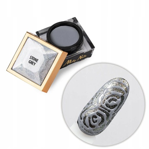 Molly Nails Creative Flow Color Gel Stone Grey szary żel do zdobień paznokci z efekt topnienia 5g