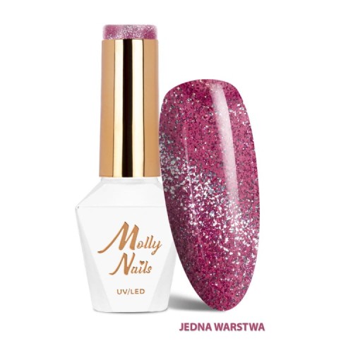 Molly Nails Lakier Hybrydowy Cat Eye Glacier Crush 253 Mauve efekt kociego oka 8g