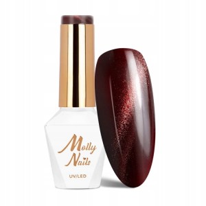 Molly Nails Lakier Hybrydowy Cat Eye Reds 237 Red efekt kociego oka 8g