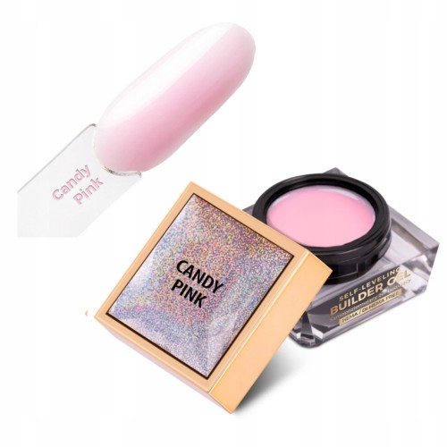 Molly Nails Żel Budujący Samopoziomujący twardy średniogęsty Self Leveling Candy Pink 50g