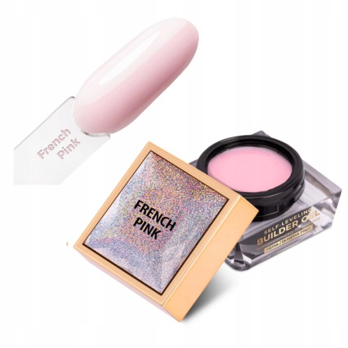 Molly Nails Żel Budujący Samopoziomujący twardy średniogęsty Self Leveling French Pink 15g