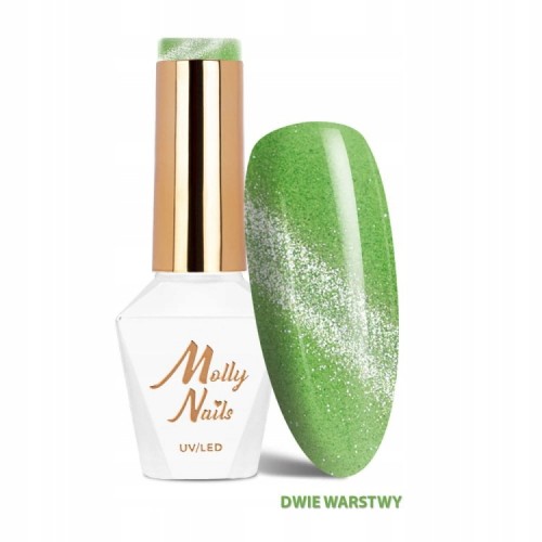 Molly Nails Lakier Hybrydowy Cat Eye Crystal Water 261 Pistachio z efektem kociego oka 8g