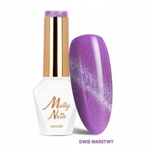 Molly Nails Lakier Hybrydowy Cat Eye Crystal Water 263 Plum z efektem kociego oka 8g