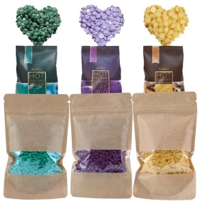 ItalWax Zestaw Do Depilacji Woskiem Twardym 3x100g Natural Plum Azulen