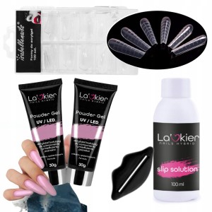 La'kier Zestaw Akrylożel do Przedłużania Paznokci Dual Formy Liquid 2 x Bean Paste 30ml