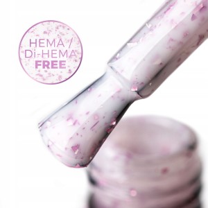 Molly Nails Flakes Rubber Base Milk Purple Baza Kauczukowa Kamuflująca 10g