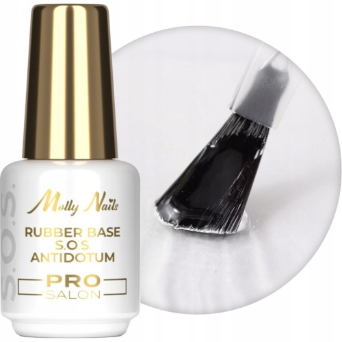 Molly Nails Rubber Base Pro Salon Baza Kauczukowa Wzmocnienie S.O.S. Antidotum 15g
