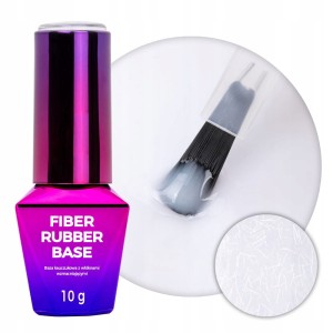 Molly Nails Rubber Fiber Milky Baza Kauczukowa z Włóknami do Hybryd 10g