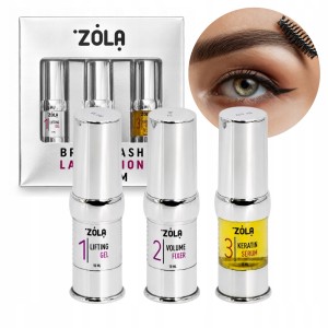 Zola Zestaw Do Laminacji Brwi I Rzęs Lamination System 3x10ml Silver