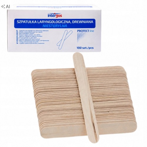 Szpatułki Drewniane Jednorazowe do Depilacji Woskiem szerokie 100 szt. 15x1,8cm