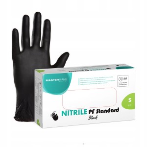 Master Glove Rękawiczki nitrylowe czarne bezpudrowe rozmiar S 100 sztuk