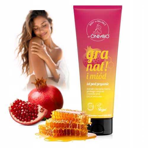 OnlyBio Body in Balance Żel pod prysznic nawilżający Granat i Miód 200ml