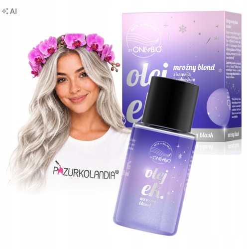 OnlyBio Hair in Balance Olejek mroźny blond do włosów wygładzający 20ml