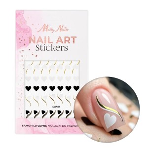 Molly Nails Naklejki do Paznokci Samoprzylepne Serca SWA04