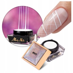 Molly Nails Spider Gel do Zdobień Paznokci Biały 5g
