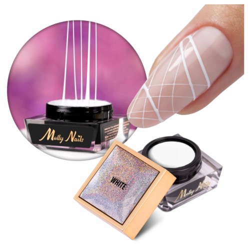Molly Nails Spider Gel do Zdobień Paznokci Biały 5g