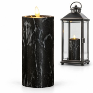 Maxsell Wkład do znicza LED elektryczny Czarny Marmur 17 cm
