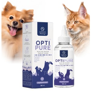 Hippovet Optipure płyn do mycia okolic oczu i na zacieki dla psa kota 100 ml