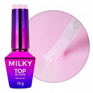 Molly Nails Milky Top No Wipe mleczny top bez przemywania Milky Blush 10 g