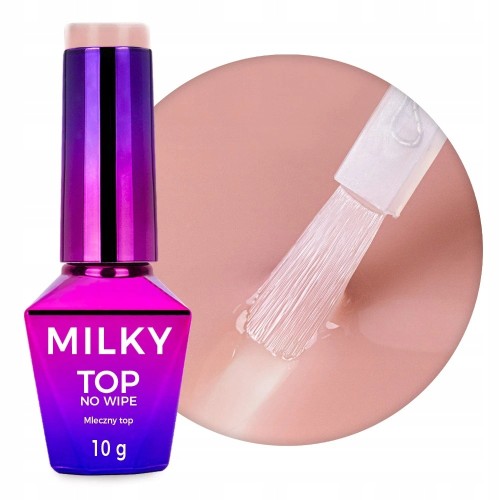 Molly Nails Milky Top No Wipe mleczny top bez przemywania Milky Nude 10 g