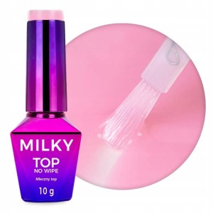 Molly Nails Milky Top No Wipe mleczny top bez przemywania Milky Pink 10 g