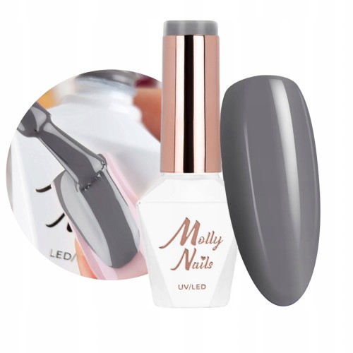 Molly Nails The Trend Edit Lakier hybrydowy szary stalowy Steel 307 8 g