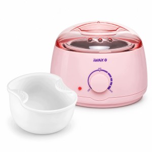 iWax 100 Podgrzewacz do wosku w puszce 100W różowy z miseczką silikonową