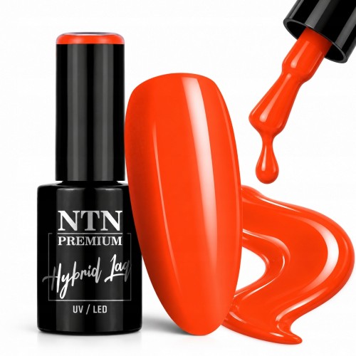 NTN Premium Lakier Hybrydowy Do Paznokci 338 Orange Pomarańczowy 5g