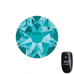 Cyrkonie szklane szlifowane Blue Zircon SS3 50 sztuk