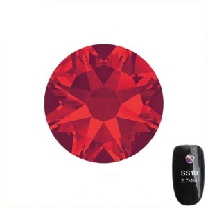Cyrkonie szklane szlifowane Light Siam SS10 50 sztuk